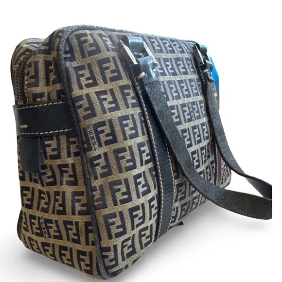 Fendi small Zucchino Canvas Boston - Picture 3 of 9